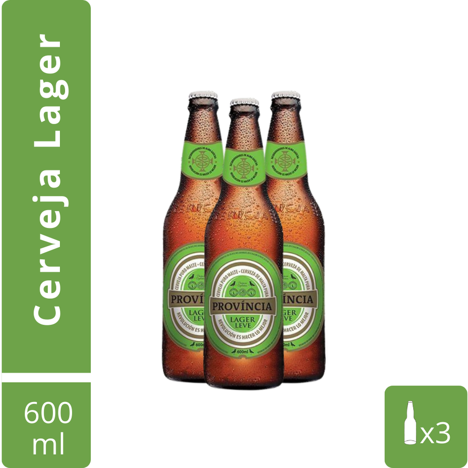 Provincia Lager 600ml - 3 unidades