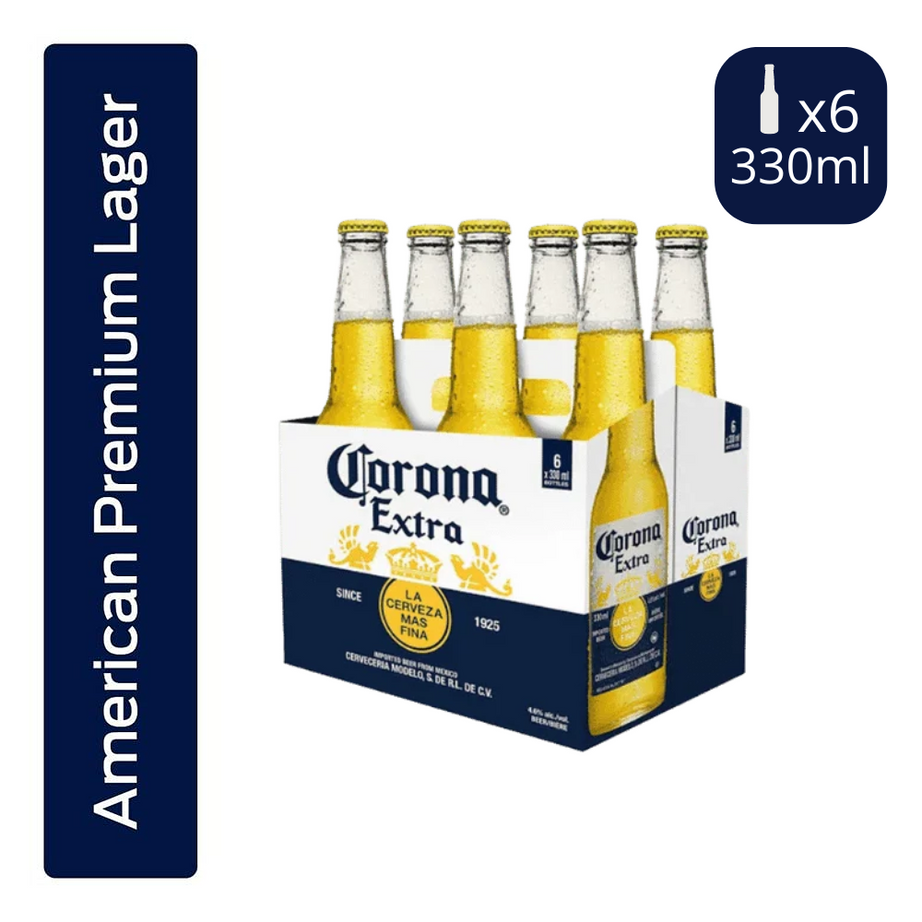 Cerveja Corona Long Neck 330ml -6 unidades